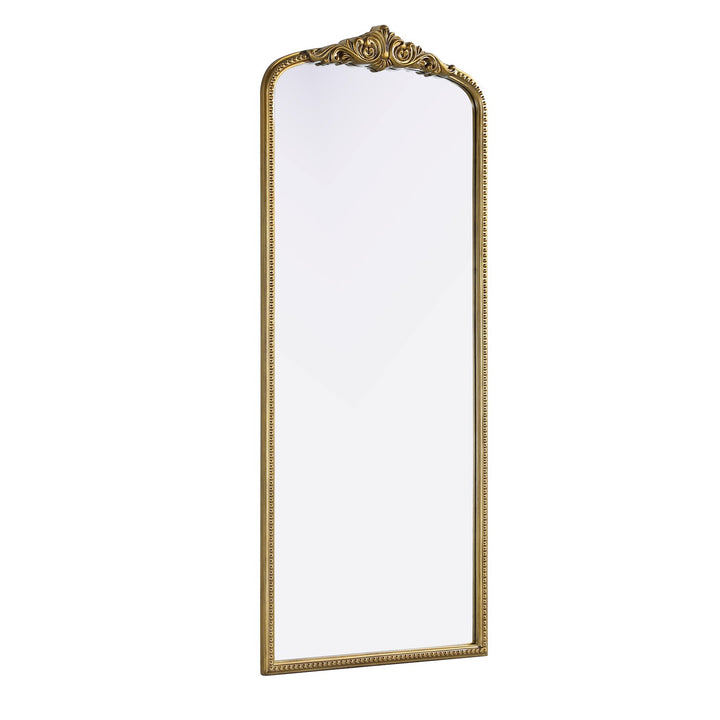 Vintage Resin Mirror 30X72 In Antique Brass - View 4 - Joshua Marshal
