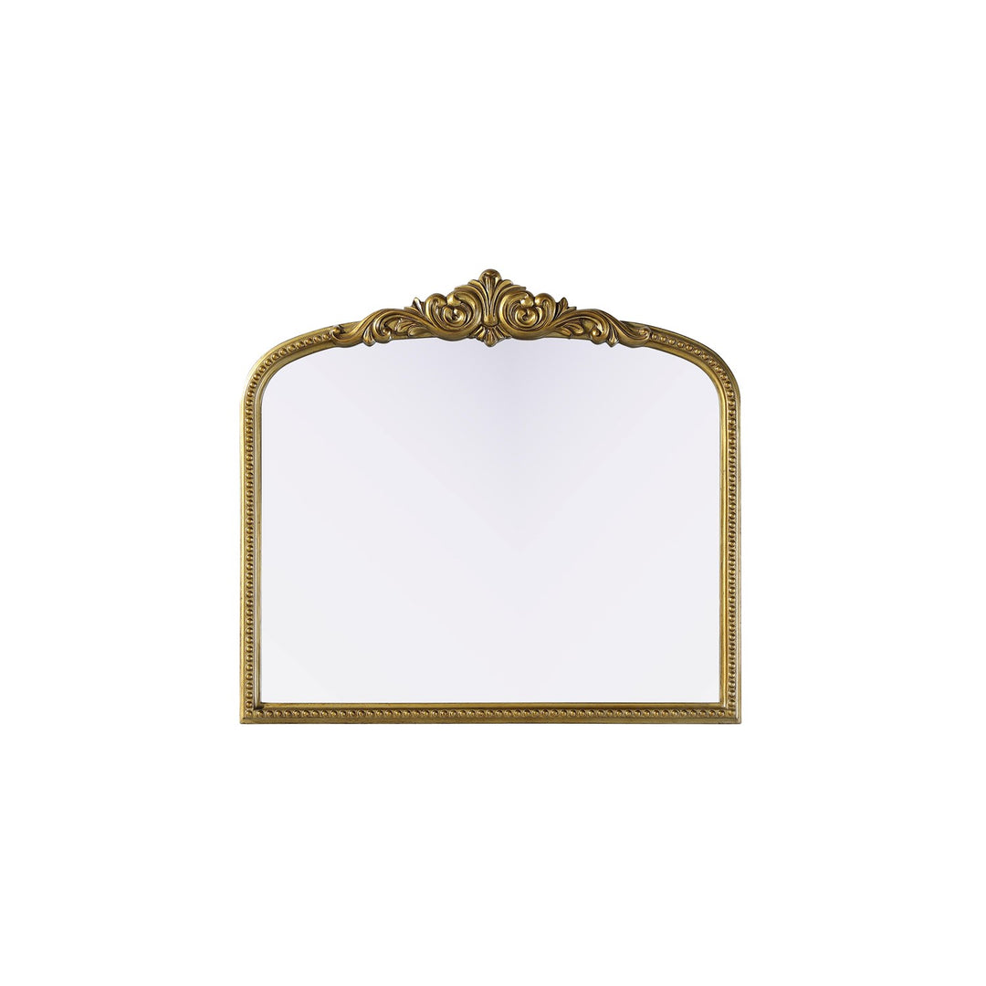 Vintage Resin Mirror 33X30 In Antique Brass - View 3 - Joshua Marshal