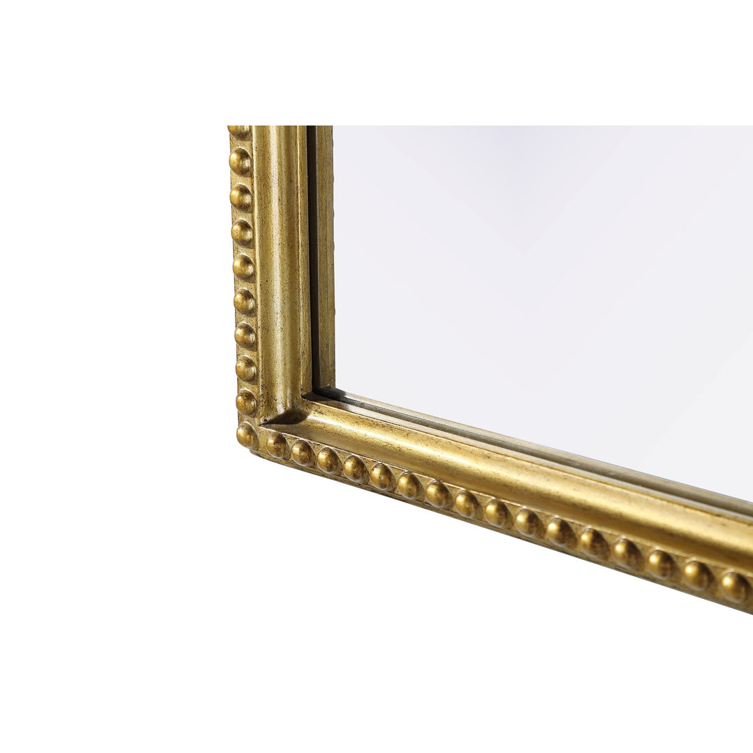 Vintage Resin Mirror 33X30 In Antique Brass - View 6 - Joshua Marshal