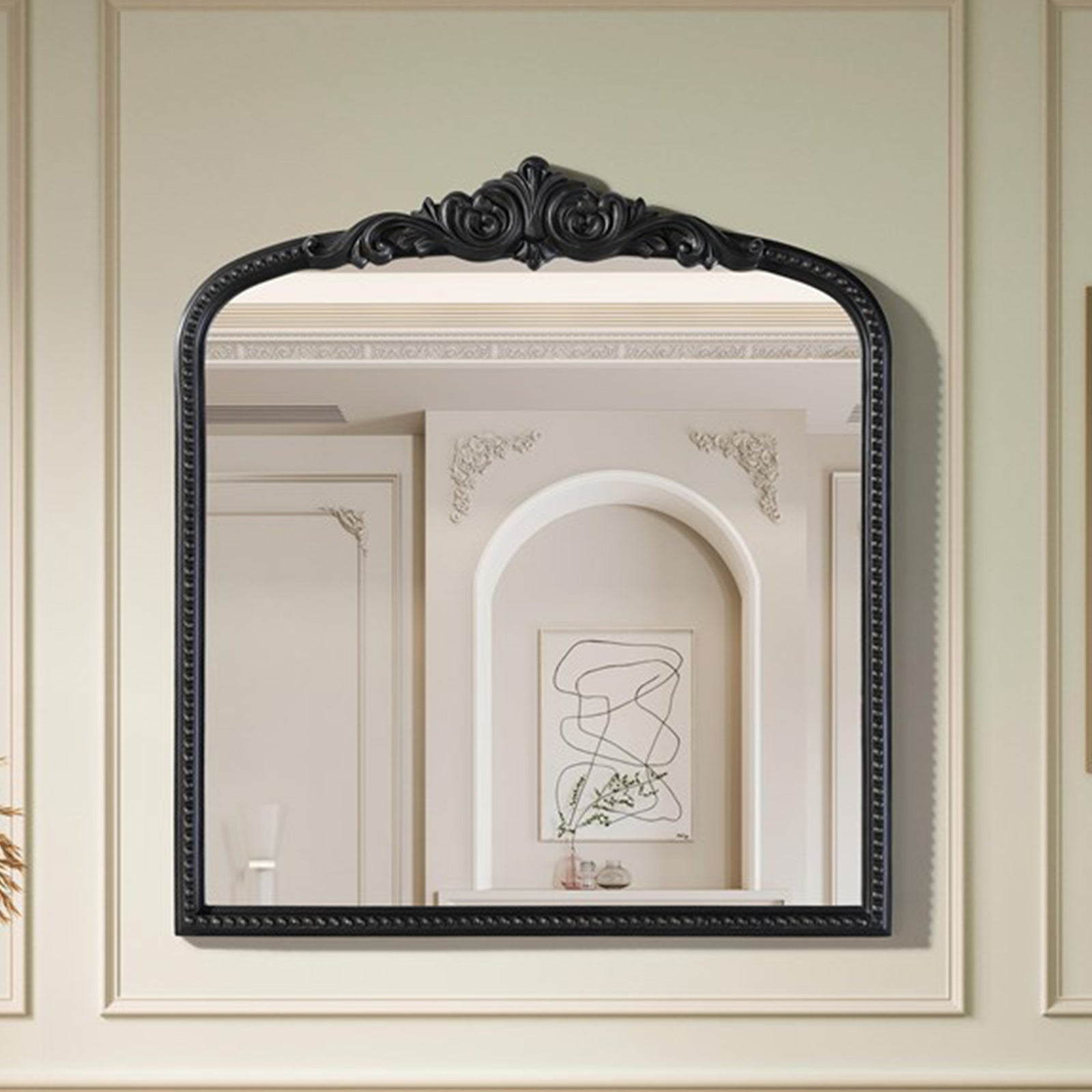 Vintage Resin Mirror 33X36 In Vintage Bronze Vintage Bronze Finish - DECOR by Joshua Marshal