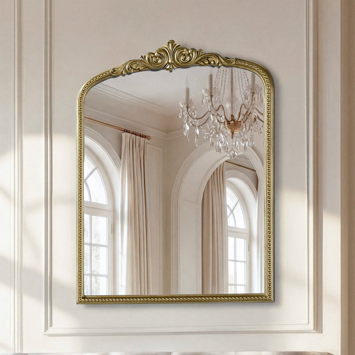 Vintage Resin Mirror 33X42 In Antique Brass Antique Brass Finish - DECOR by Joshua Marshal