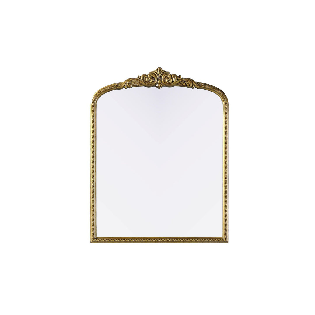 Vintage Resin Mirror 33X42 In Antique Brass - View 3 - Joshua Marshal