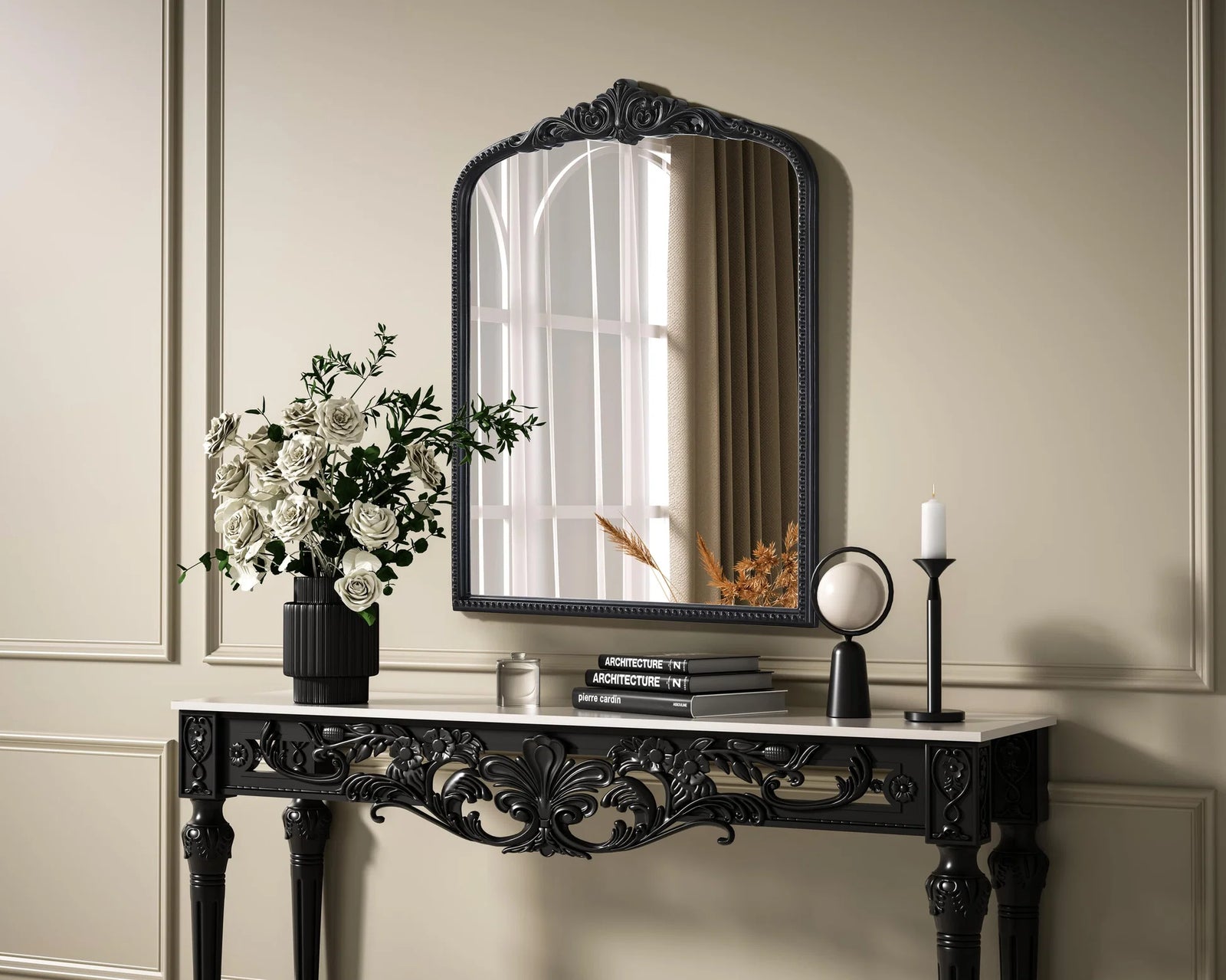 Vintage Resin Mirror 33X42 In Vintage Bronze - View 2 - Joshua Marshal