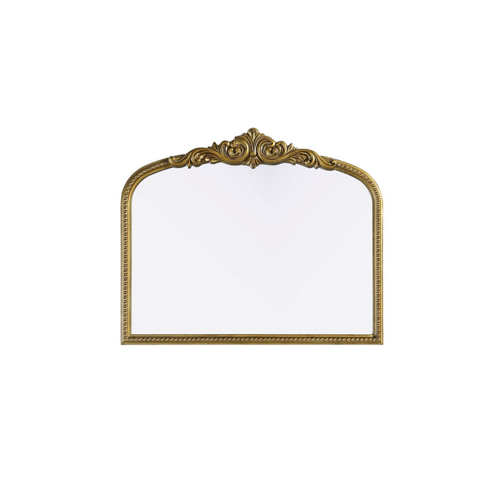 Vintage Resin Mirror 36X30 In Antique Brass - View 3 - Joshua Marshal