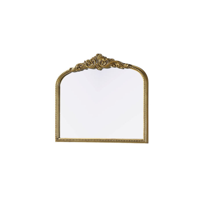 Vintage Resin Mirror 36X30 In Antique Brass - View 4 - Joshua Marshal