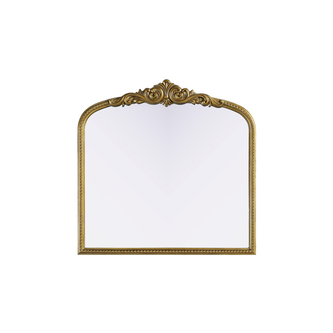 Vintage Resin Mirror 36X36 In Antique Brass - View 3 - Joshua Marshal