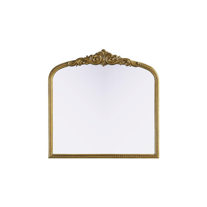 Vintage Resin Mirror 36X36 In Antique Brass - View 3 - Joshua Marshal