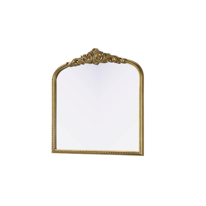 Vintage Resin Mirror 36X36 In Antique Brass - View 4 - Joshua Marshal
