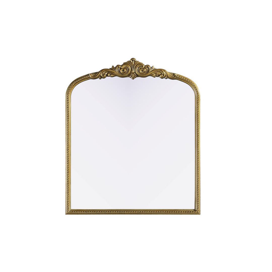 Vintage Resin Mirror 36X42 In Antique Brass - View 3 - Joshua Marshal