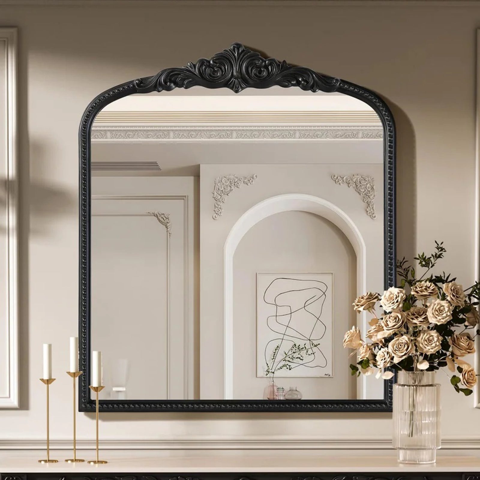Vintage Resin Mirror 36X42 In Vintage Bronze Vintage Bronze Finish - DECOR by Joshua Marshal