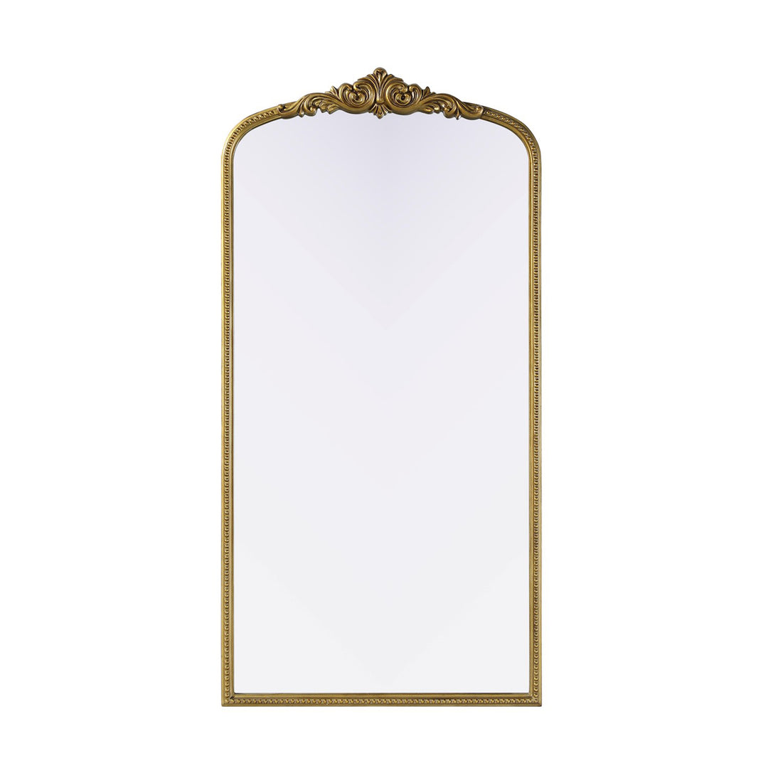 Vintage Resin Mirror 36X72 In Antique Brass - View 3 - Joshua Marshal
