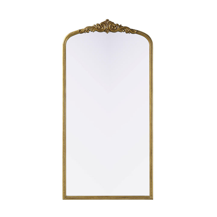 Vintage Resin Mirror 36X72 In Antique Brass - View 3 - Joshua Marshal