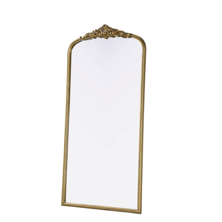 Vintage Resin Mirror 36X72 In Antique Brass - View 4 - Joshua Marshal