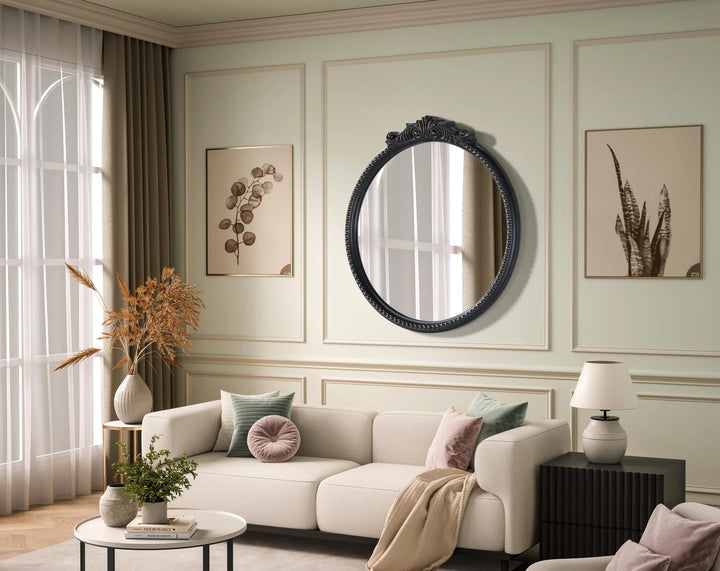 Vintage Resin Mirror 24X25.6 In Vintage Bronze - View 2 - Joshua Marshal