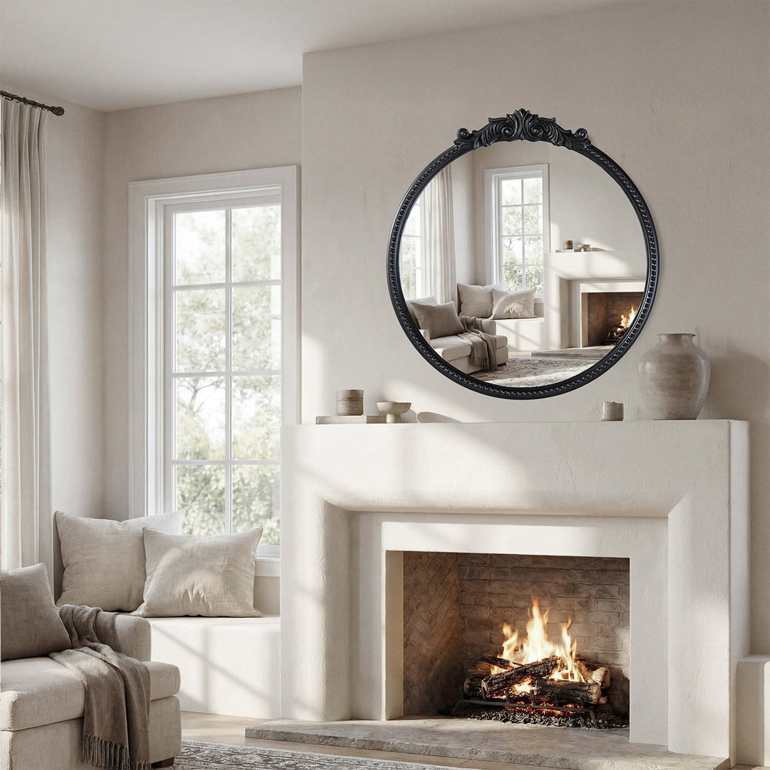 Vintage Resin Mirror 30X32 In Vintage Bronze - View 2 - Joshua Marshal