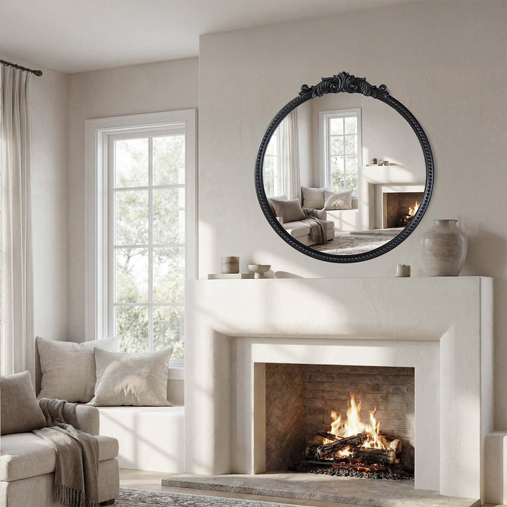 Vintage Resin Mirror 30X32 In Vintage Bronze - View 2 - Joshua Marshal