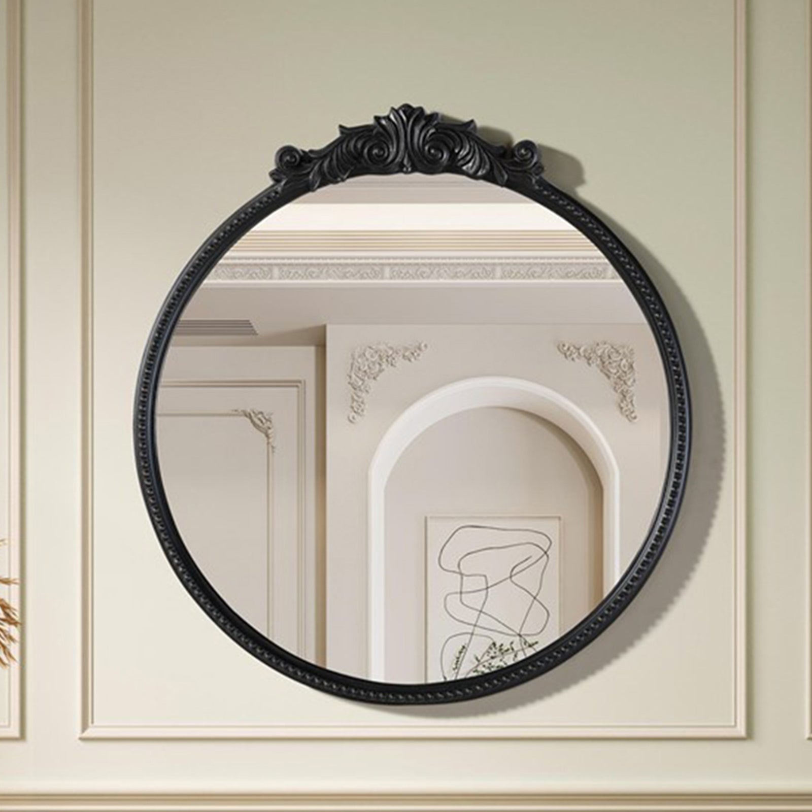 Vintage Resin Mirror 36X38 In Vintage Bronze Vintage Bronze Finish - DECOR by Joshua Marshal