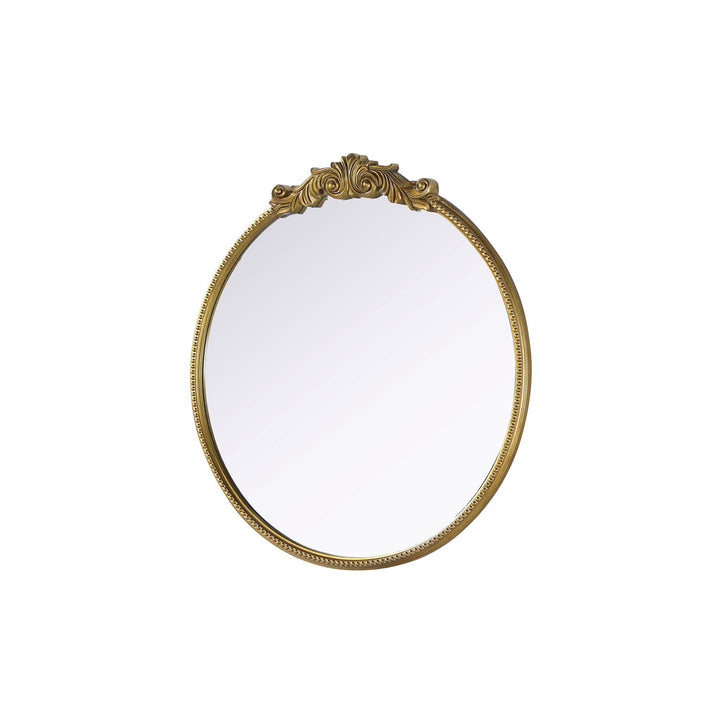 Vintage Resin Mirror 42X45 In Antique Brass - View 4 - Joshua Marshal