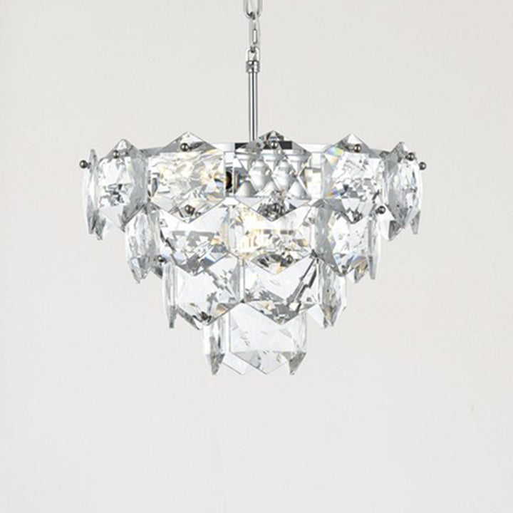 16 Inch Chandelier In Chrome Chrome And Clear Finish - LIGHTING by Joshua Marshal
