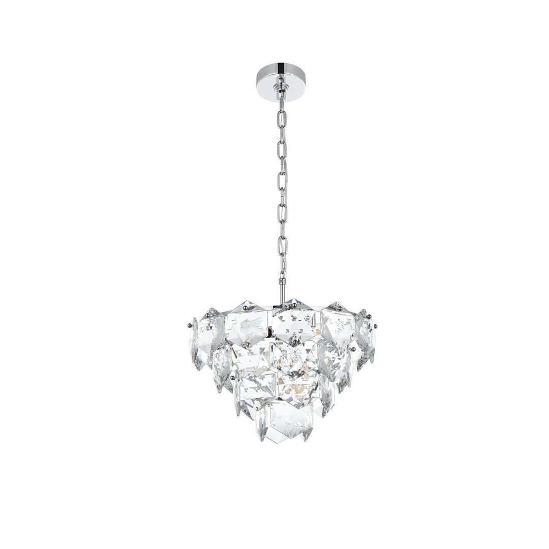 16 Inch Chandelier In Chrome - View 3 - Joshua Marshal
