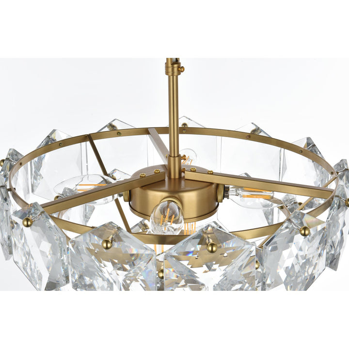 16 Inch Chandelier In Satin Gold - View 5 - Joshua Marshal