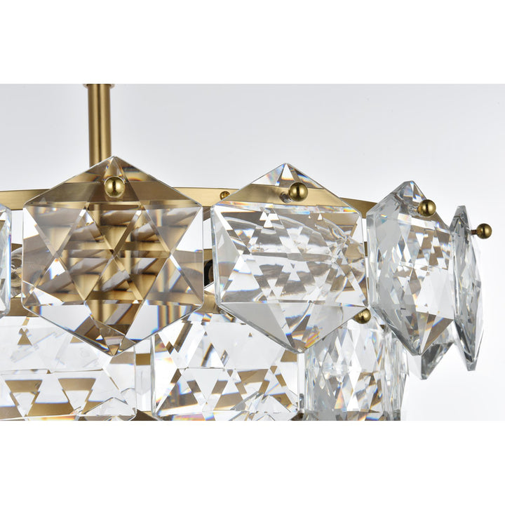 20 Inch Chandelier In Satin Gold - View 5 - Joshua Marshal