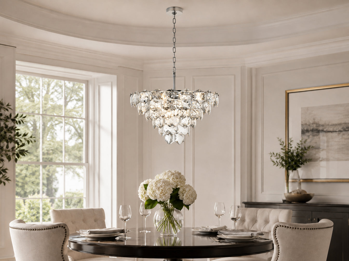 24 Inch Chandelier In Chrome - View 2 - Joshua Marshal