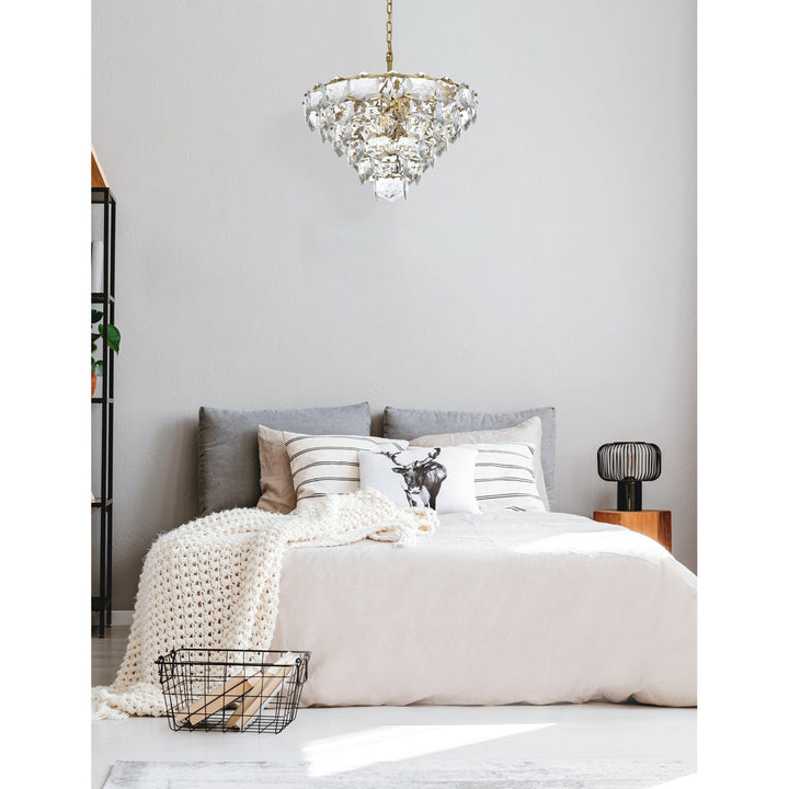 24 Inch Chandelier In Satin Gold - View 2 - Joshua Marshal