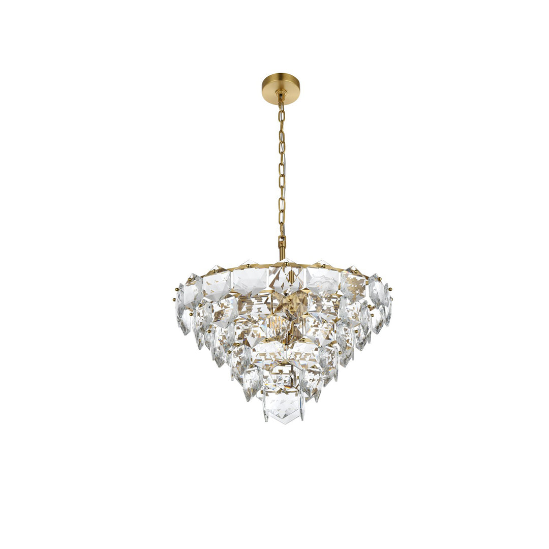 24 Inch Chandelier In Satin Gold - View 4 - Joshua Marshal