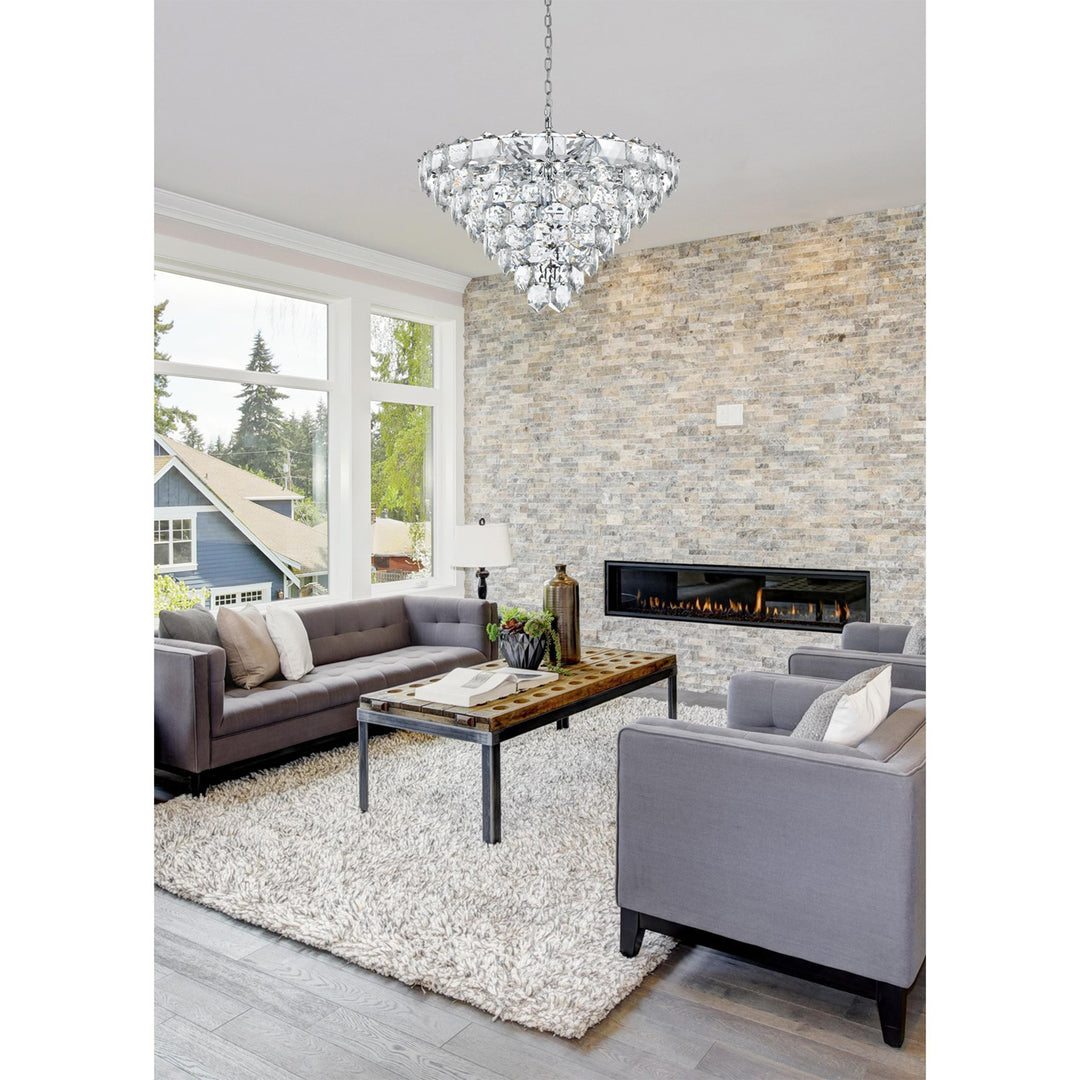 32 Inch Chandelier In Chrome - View 2 - Joshua Marshal