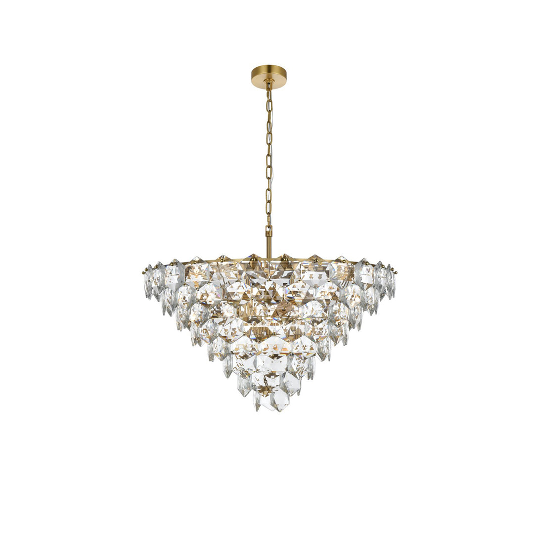 32 Inch Chandelier In Satin Gold - View 3 - Joshua Marshal