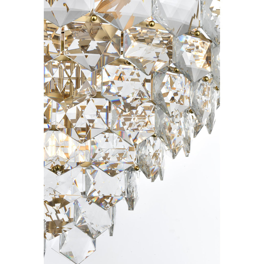 32 Inch Chandelier In Satin Gold - View 4 - Joshua Marshal