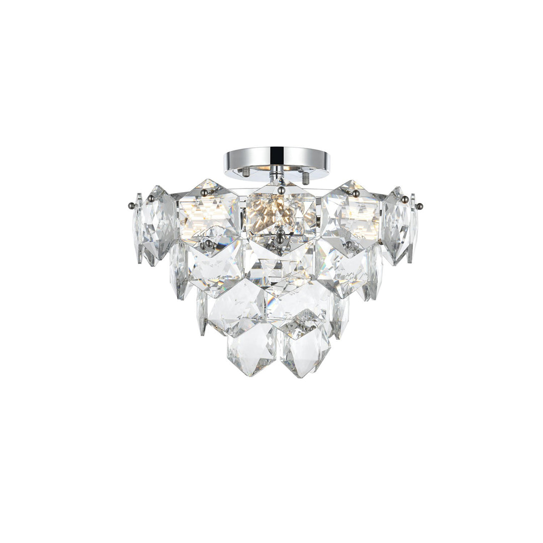 16 Inch Flush Mount In Chrome - View 3 - Joshua Marshal