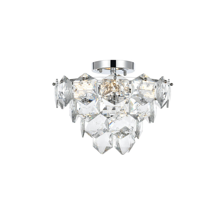 16 Inch Flush Mount In Chrome - View 3 - Joshua Marshal