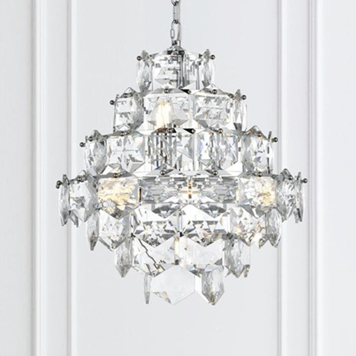 20 Inch Chandelier In Chrome Chrome And Clear Finish - LIGHTING by Joshua Marshal