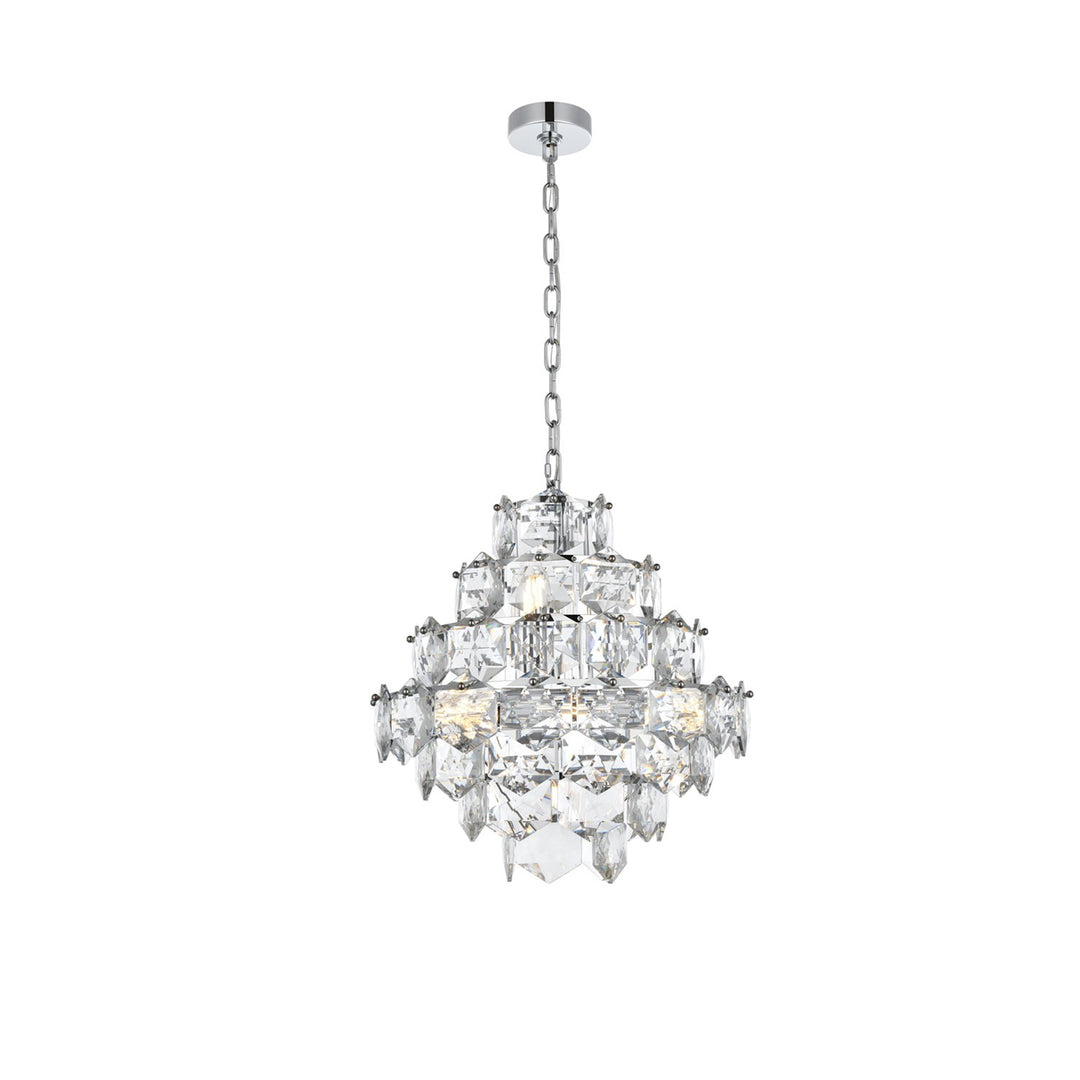 20 Inch Chandelier In Chrome - View 3 - Joshua Marshal
