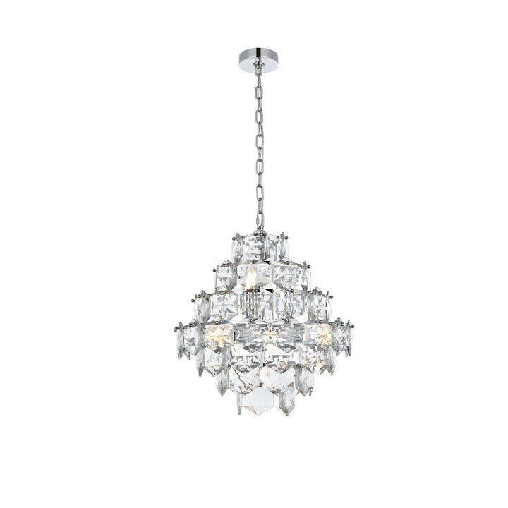 20 Inch Chandelier In Chrome - View 3 - Joshua Marshal