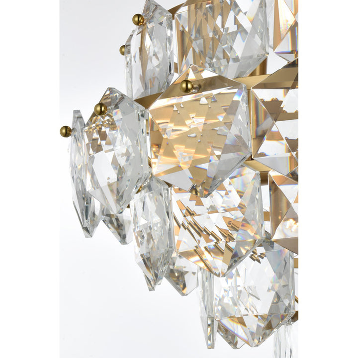 20 Inch Chandelier In Satin Gold - View 4 - Joshua Marshal