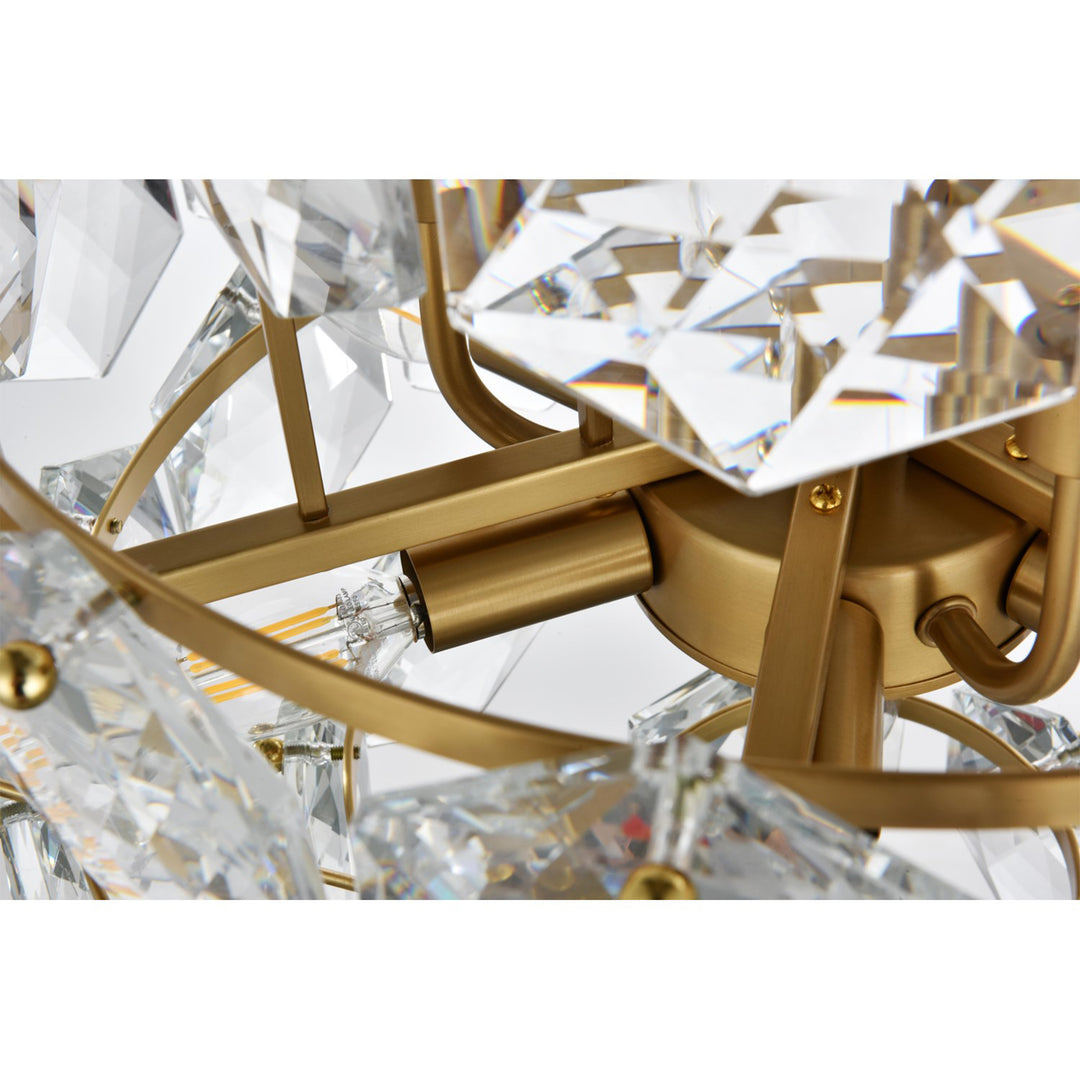 20 Inch Chandelier In Satin Gold - View 5 - Joshua Marshal