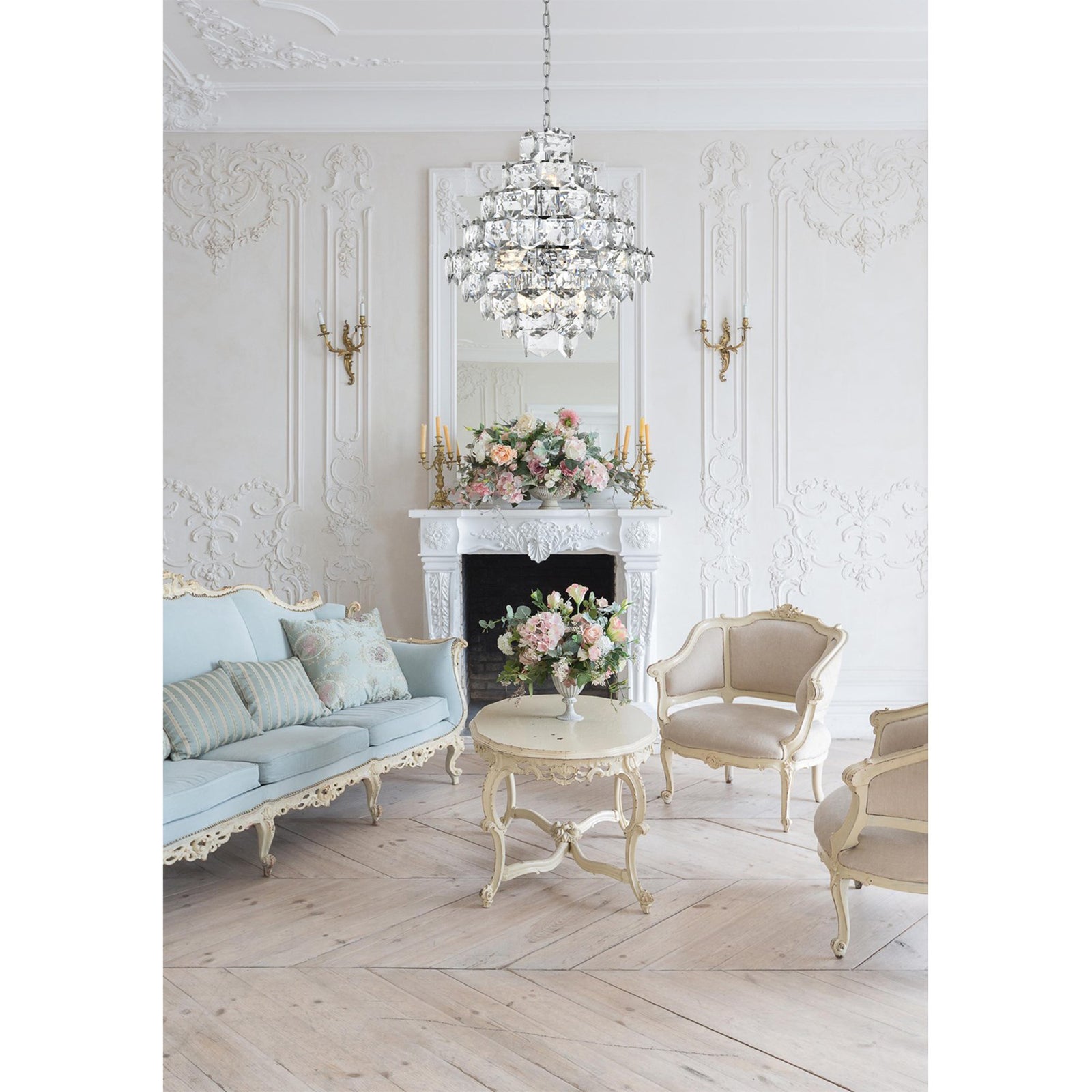 24 Inch Chandelier In Chrome - View 2 - Joshua Marshal