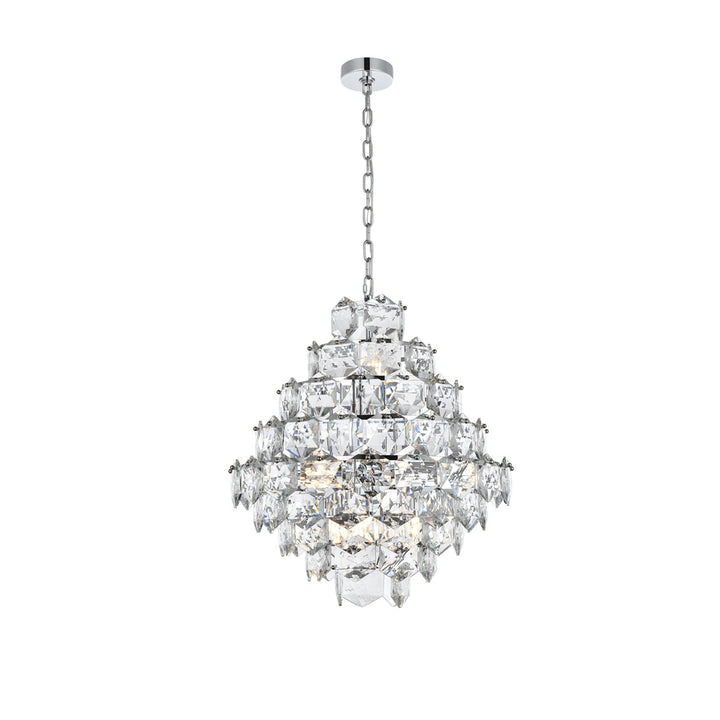 24 Inch Chandelier In Chrome - View 3 - Joshua Marshal