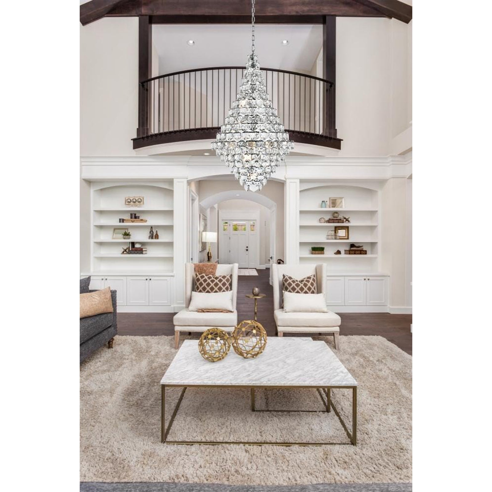 36 Inch Chandelier In Chrome - View 2 - Joshua Marshal