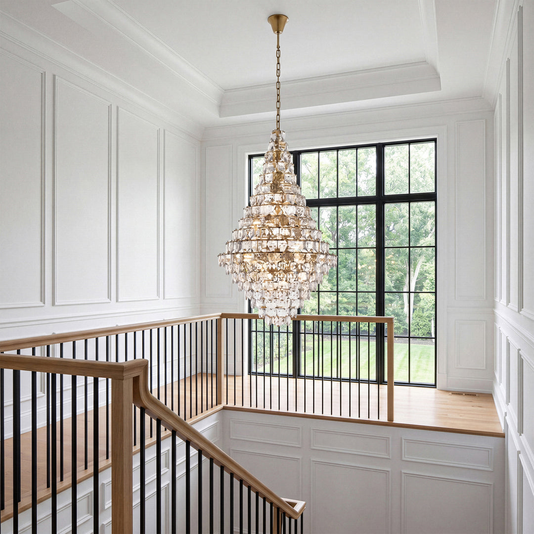 36 Inch Chandelier In Satin Gold - View 2 - Joshua Marshal