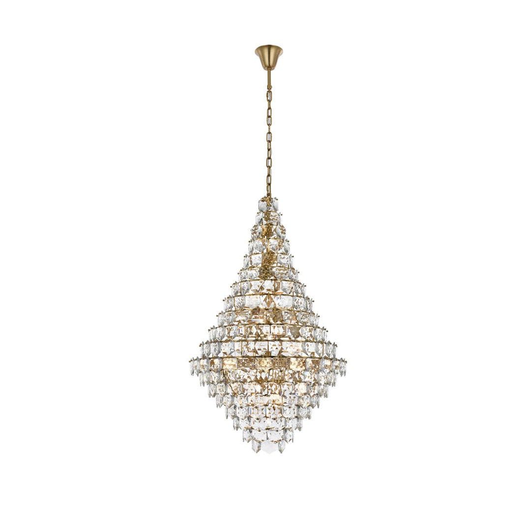 36 Inch Chandelier In Satin Gold - View 3 - Joshua Marshal