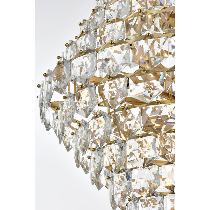 36 Inch Chandelier In Satin Gold - View 5 - Joshua Marshal