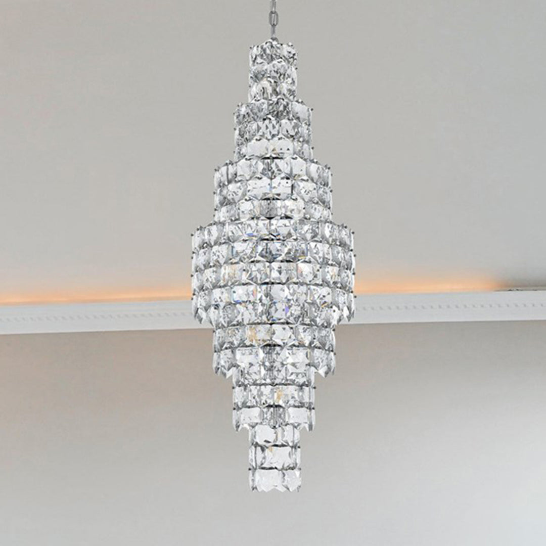 24 Inch Chandelier In Chrome Chrome And Clear Finish - LIGHTING by Joshua Marshal