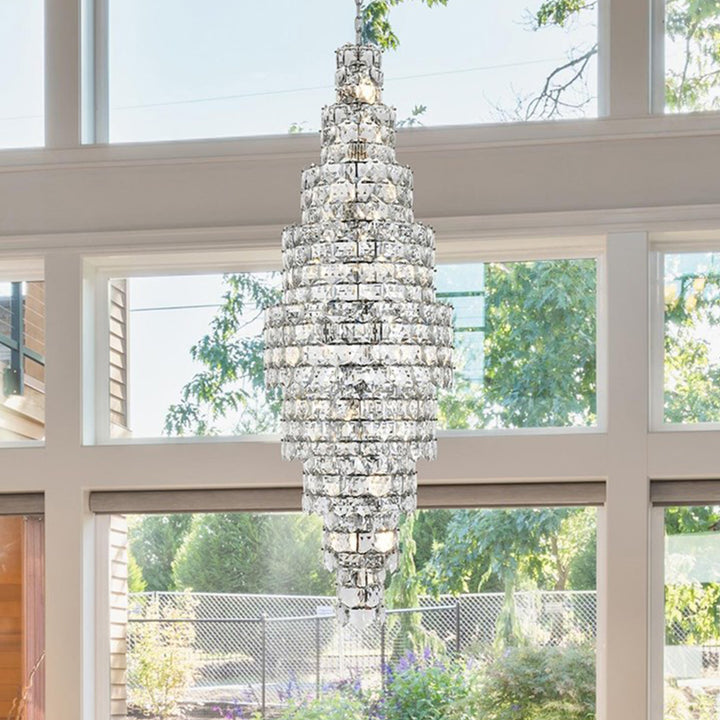 30 Inch Chandelier In Chrome Chrome And Clear Finish - LIGHTING by Joshua Marshal