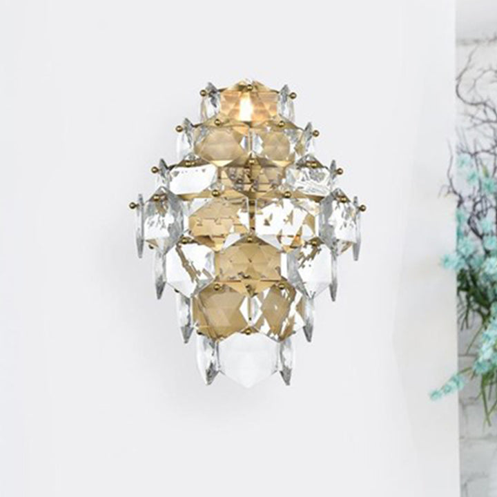 18 Inch Wall Sconce In Satin Gold Satin Gold And Clear Finish - LIGHTING by Joshua Marshal