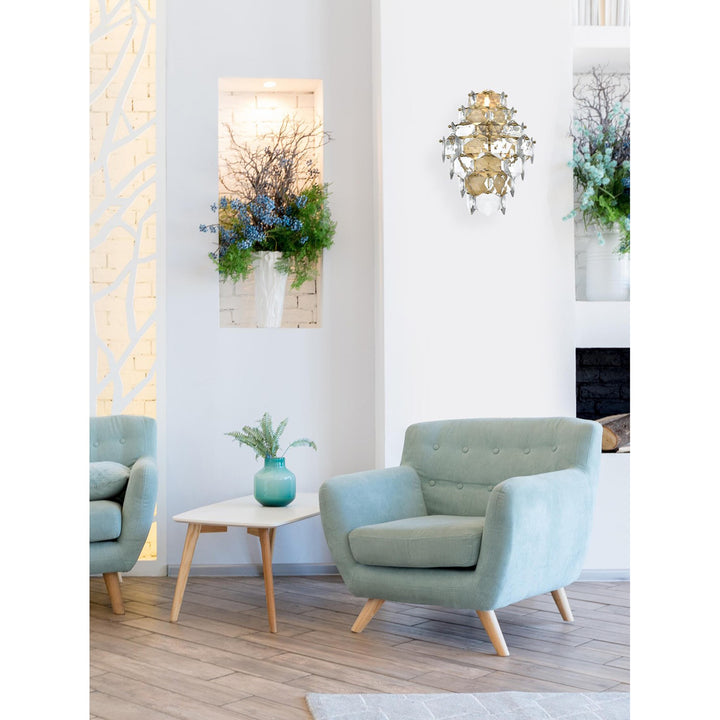 18 Inch Wall Sconce In Satin Gold - View 2 - Joshua Marshal