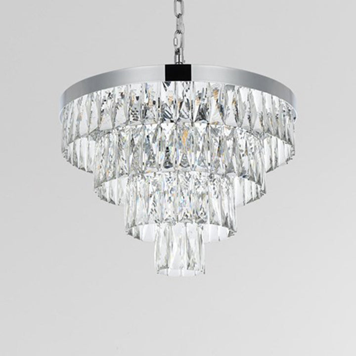 20 Inch Round Chandelier In Chrome Chrome And Clear Finish - LIGHTING by Joshua Marshal